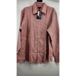 Jack Maverick Men's Burnt Orange XL Cotton Linen Shirt NWT